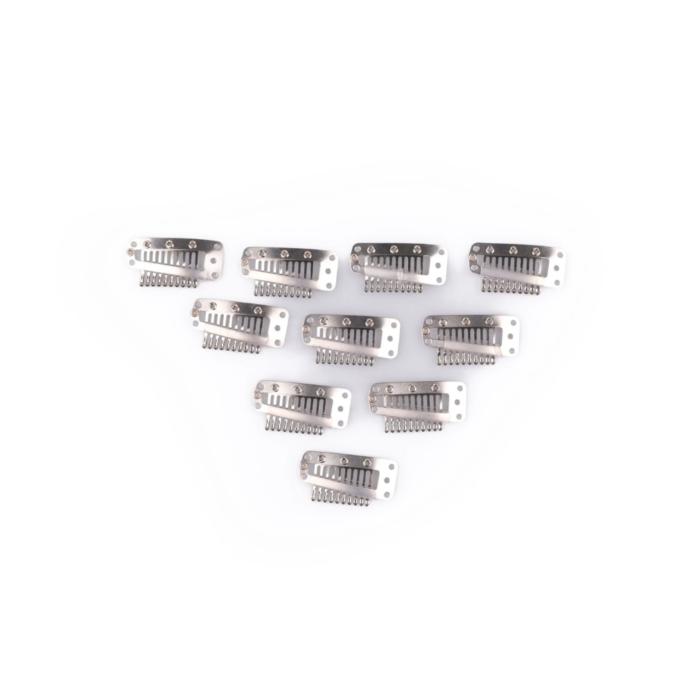 Amazing Hair Silver Clips (10 Pack) - Secure & Seamless Application